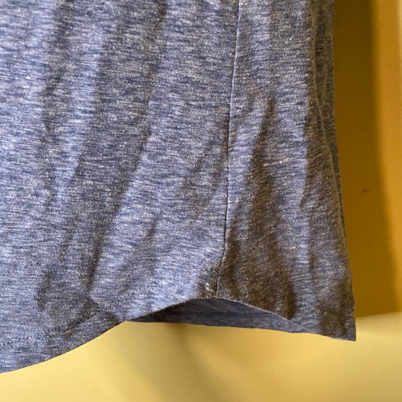 Chelsea & Violet Blue/Grey Elastic Off Shoulder Flowy Tie Sleeves Top Size XS - Picture 4 of 7